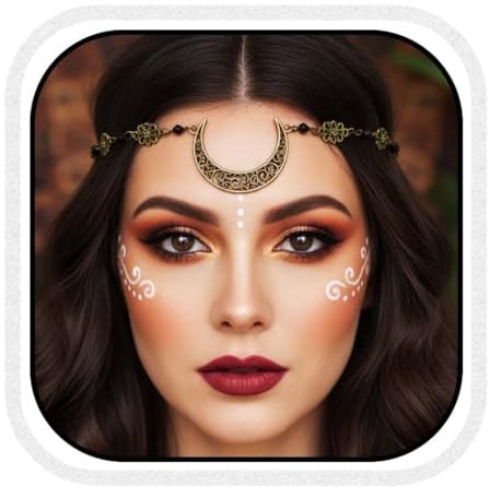 Runmi Boho Kopfkette Gold Braut Kopfschmuck Schwarz Perlen Stirnband Festival Haarschmuck für Frauen und Mädchen (A)