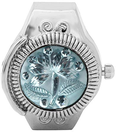 Ringuhr für Büro,Feine und genaue Finger Ringuhr (Blau Schatt)