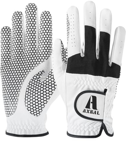 AXKAL Herren-Golfhandschuh Ultra-Grip, Premium-Allwetter-Golfhandschuh für linke und rechte Hand, elegantes, rutschfestes Design für verbesserte Kontrolle, erhältlich in S, M, ML, L, XL, 1 Stück