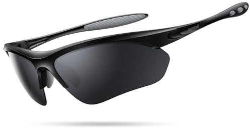 Lamicall Sportbrille Herren, Fahrradbrille Damen, UV400 Sonnenbrille Sport | [22g Ultraleicht & Multifunktional] Polarisierte Schnelle Brille, TR-90 Sport Brille für Fahrrad, Laufen, Rennrad, Autofahren