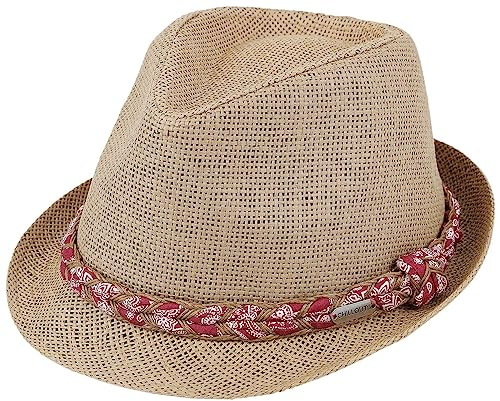 CHILLOUTS Labasa Trilby Strohhut Sommerhut Sonnenhut Strandhut Strohtrilby Damen - Sommer Frühling-Sommer