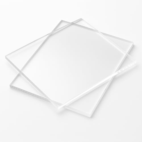 Acrylglas-Platte Zuschnitte | Platte | 10mm | TRANSPARENT, Messe- & Ladenbau, Schaukästen, Vitrinen, Möbel | TOP QUALITÄT (2 Stück | 20 x 30cm, 10mm UV-Schutz)