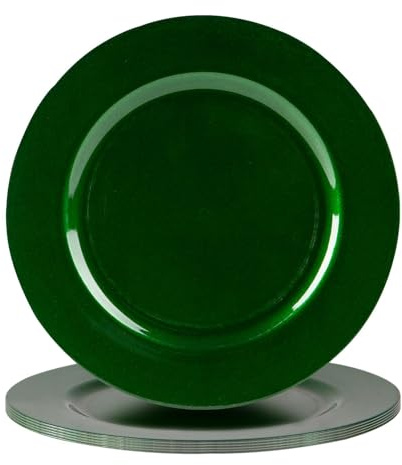 Argon Tableware Metallic Ladeplatten - 33cm - Grün - Pack Von 6