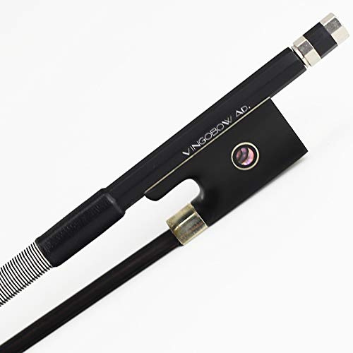 VINGOBOW - Geigenbogen Violine Geigen bogen Kohlefaser Carbon Bow Schwarzes Rosshaar für lauteren Klang 4/4