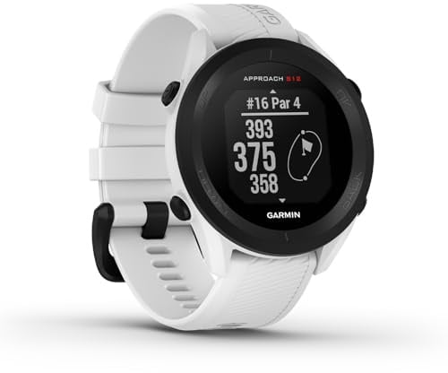 Garmin Approach S12 - GPS-Golfuhr mit Schlagweitenmessung & Distanzangaben zum Grün/Hindernissen auf 42.000 Golfplätzen. 1,3“ Display mit einfacher Bedienung & bis zu 30 h Akkulaufzeit im Golf-Modus.