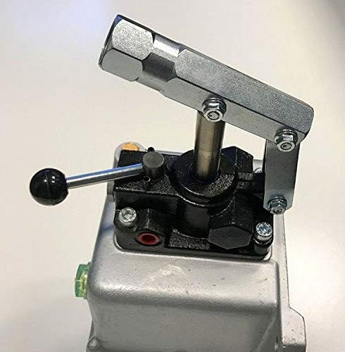Uzman-Versand 45ccm Hydraulik Handpumpe mit 1 liter Hydrauliktank doppeltwirkend + Handhebel, Hydraulikpumpe Hydraulische Hand-Pumpe Hydraulikhandpumpe hydrauliköl