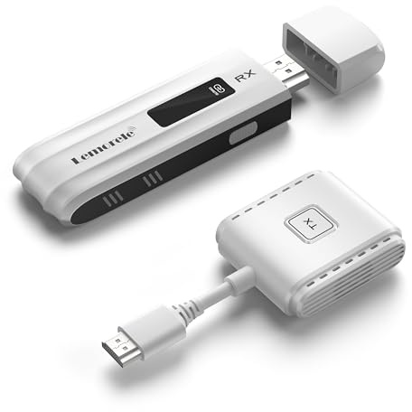 Lemorele HDMI Wireless Transmitter and Receiver P200,50M HDMI Funkübertragung Supports 8 TXS to 1 RX,FHD Wireless Extender für Streaming Datei Video from Laptop,PC to HDTV/Projektor