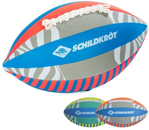 Schildkröt Neopren American Football, Größe 6, 26,5 x 15cm, farblich Sortiert, griffige Textile Oberfläche, salzwasserfest, ideal für Strand & Garten, 970345