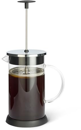Amazon Basics French Press-Kaffeebereiter, 1 L, Borosilikatglas, Abnehmbare Spülmaschinenfeste Teile