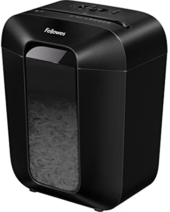 Fellowes Aktenvernichter 9 Blatt (P4), Papierschredder mit Partikelschnitt für Homeoffice, Powershred LX50, Schredder mit 17L Papierkorb und Sicherheitssperre, LX AktenvernichterDesign Serie, schwarz