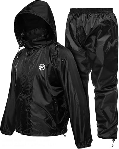 Foxelli Wasserdichter Regenanzug – strapazierfähige, atmungsaktive, leichte Regenbekleidung für Damen und Herren, perfekt für Motorrad-Golfangeln