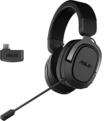 ASUS TUF Gaming H3 Wireless Headset | kabellos, 2,4GHz-Verbindung über USB-C, 7.1 Surround Sound, bis zu 15 Stunden Akkulaufzeit