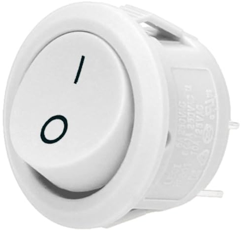 Miratic Kippschalter 230V, 6/10A – Zuverlässiger Wippschalter für zuverlässige Schaltungen und Steuerungen (Weiss)