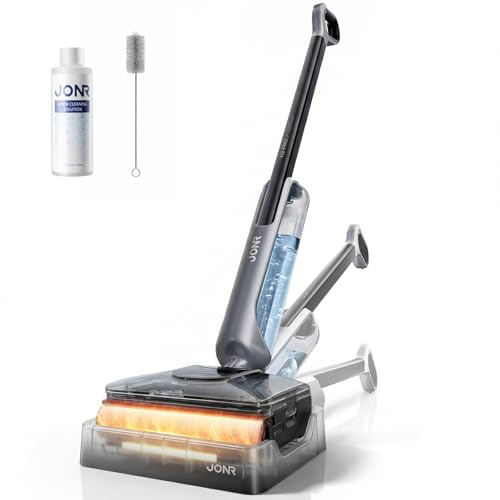 JONR H2 PRO Nass-Trockensauger 20000 Pa, Heißwasser-Reinigung & geruchsfreies Design, 1500ml Wassertank flachliegend 180°, unverminderte Saug- & Wasserleistung.