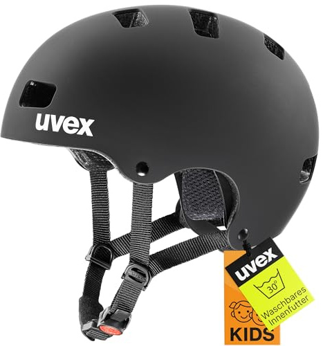 uvex Kid 3 cc - robuster Fahrradhelm für Kinder- individuelle Größenanpassung - optimierte Belüftung - Black matt - 51-55 cm