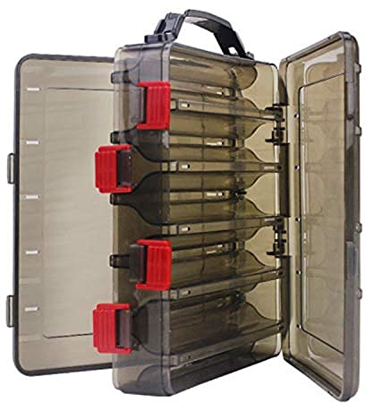 OriGlam Aufbewahrungsbox für Angelköder, Aufbewahrungsboxen für Angelzubehör, doppelseitig, 10 Fächer, wasserdicht, Aufbewahrungsboxen für Weste, Fliegenfischen