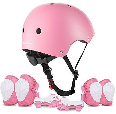 ValueTalks Schonerset Kinder Protektoren Schützer inliner Schutzausrüstung Kinder Knieschoner Set mit Helm für inliner Skateboard Fahrrad Rollschuh