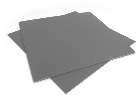 COOZEE 2er-Pack Weichgummi Linoldruck Platte, Flache Oberfläche Linolschnitt Set für Gravieren, Stempel, Bastel und Druckprojekte, 30 x 30 cm
