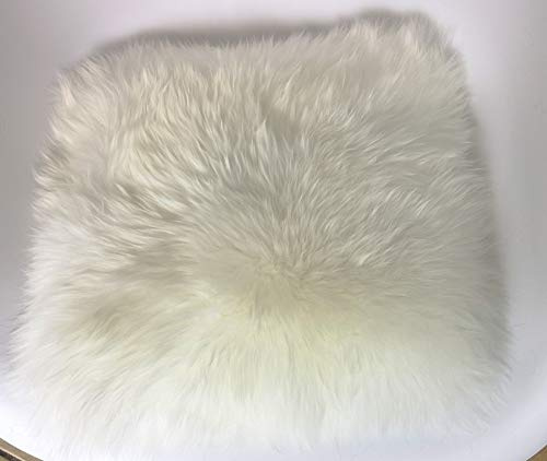 Reissner Lammfelle | NADI-30-WEI | Echtes Schaffell | hochwollig | quadratisch | 30x30cm Weiss
