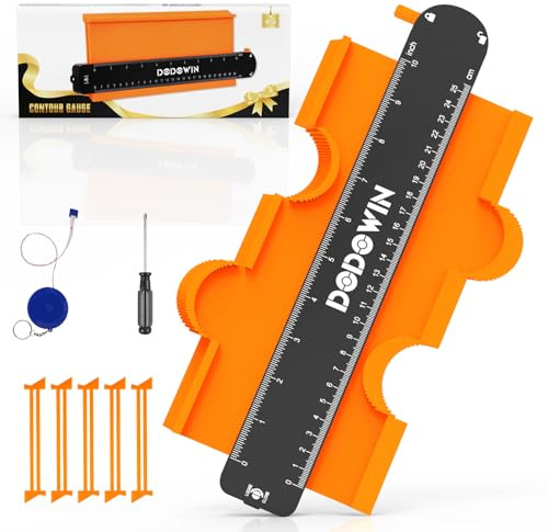 DODOWIN Konturenlehre 25cm, Konturenlehre Mit Feststeller, Handwerker Geschenke, Valentinstag Geschenk für Ihn Ehemann, Geschenke für Männer Opa, Geburtstagsgeschenk für Papa