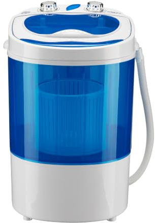 Wiltec Camping Waschmaschine bis 3,0 kg 150 W, Mini Waschmaschine 33 x 35 x 52,5 cm für waschen und schleudern, Reisewachmaschine mit Timer