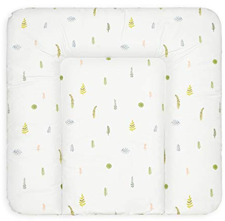 BONKY® Wickelauflage 75x72 cm - weiche Wickelunterlage - Baby Wickeltischauflage - Wasserdischt - Abwaschbar - Made in EU - 100% Oeko TEX - Botanik