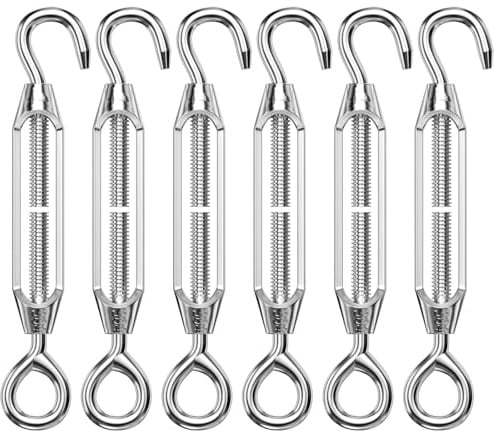 Traxenta 6 Stück Seilspanner Edelstahl, Seilspanngarnitur, Drahtseil Spanner, Spannschloss, Sonnensegel Spanner, Spannschlösser, Wäscheleinenspanner, Drahtseilspanner, Spannschraube, Wantenspanner