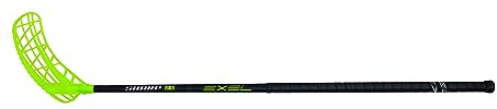 Exel | Floorball Schläger/Unihockey Stock Sharp, Black, High Level Composite/Glassfibre (rechte Hand Oben, Linksauslage, Schaftlänge 92 cm, Gesamtlänge 103 cm)