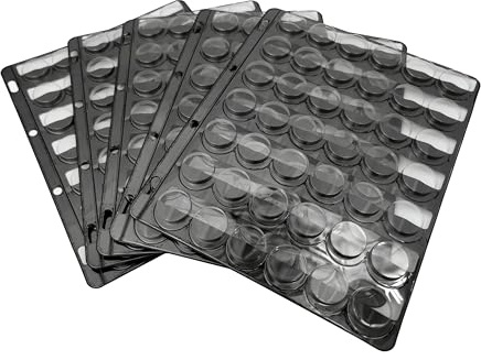 COLLECTOR 10x Bierdeckel-Sammelseiten mit 42 Fächern (insgesamt 420 Fächer für Kronkorken) - Transparentes Polypropylen, Klar, 24 x 0.5 x 29.5 cm