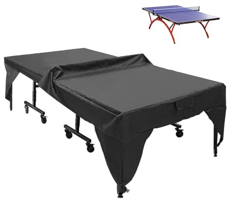 Tischtennis Schutzhülle, 280 x 153 x 73 cm Tischtennisplatte Abdeckung Wasserdichte Tischtennisabdeckung für Outdoor und Indoor, Reißfest für Tischtennisplatte vor Nässe und Schmutz
