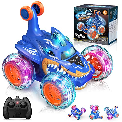 Dislocati RC Stunt Auto, 2.4Ghz 360°-Drehung LED Ferngesteuertes Auto, Spielzeug & Geschenke für Kinder ab 3-10