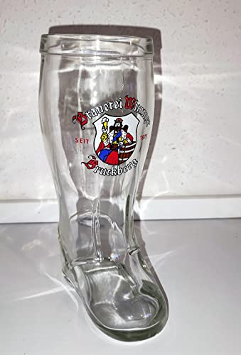 AngiesStrickZauber verkauft: Stiefel 0,5 Liter/Weißbierglas/Weizenglas/Brauerrei Wimmer Bruckberg