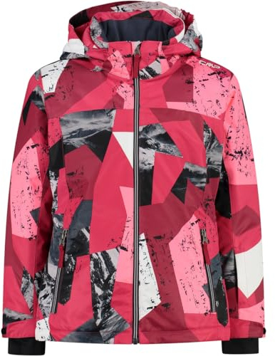 CMP - Kid G Kapuzenjacke mit Druckknöpfen, Fuxia-Anemone-Glanz, 176