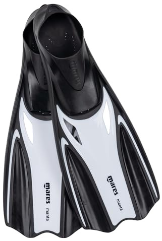Mares Manta - Flossen für Schnorcheln mit geschlossenem Fußteil, optimierter Antrieb, seitliche Rippen, Komfort und Unterwasserleistung