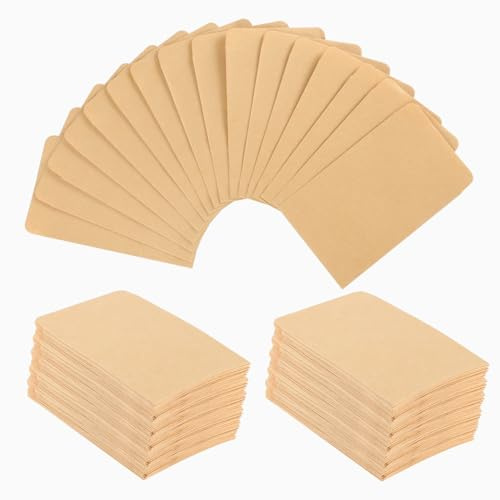 300 Stück Papiertüten Klein, 6 x 10 cm Minitüten Samentütchen Mini Kraftpapiertüten zum Befüllen für Schmuck Münzen Kleinigkeiten Hochzeit Ramadan Valentinstag Ostern (Braun)