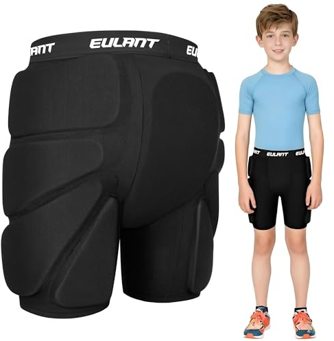 EULANT Schutz Gepolsterte Shorts für Snowboarding / Skifahren / Ice Skate / Rollerskiing / Biker, Hüft-Po-Schutz, 3D Schutzpads für Hüfte / Butt / Tailbone