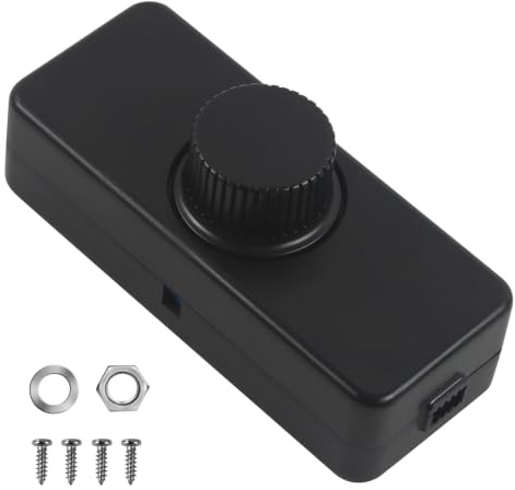Aroidful Dimmer für LED Lampen 230v Schnurdimmer AC 220-240V/50HZ | LED Phasenabschnittdimmschalter 3-100 W Dimmer Schalter für dimmbar Glühlampen und LED Lampen,Schwarz