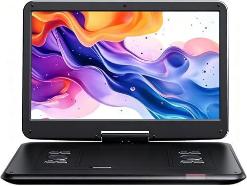 Yoton 17,5” Tragbarer DVD-Player mit 15,6” HD-Drehbildschirm
