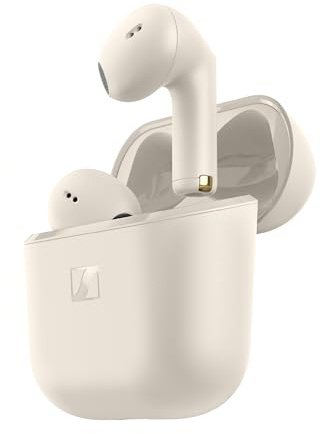 Sennheiser ACCENTUM Open Earbuds – Open-Ear Design, dynamischer Sound & Kopfhörer kabellos Bluetooth, IPX4-Spritzwasserschutz, 28h Akku, USB-C Ladeetui, für Musik & Telefonate, Cream