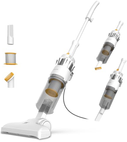 Newlux - Staubsauger mit 2in1 V900 Kabel, vertikal und handlich, 800 W, 2 Liter Tank, 16,5 Kpa, Triple Sist, Filterung (F.HEPA) und Zyklontechnologie | 5 m Aktion | Energieeffizienz A (weiß)