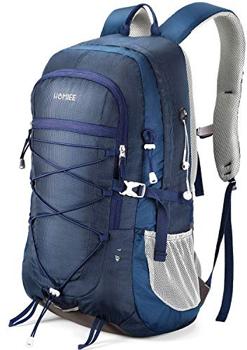 HOMIEE Wanderrucksack Herren Damen 45L Wasserdichter Rucksack Leichter Trekkingrucksack Groß Reiserucksack Sportrucksack mit Reflexstreifen für Campingplätze Radfahren Bergsteigen Reisen