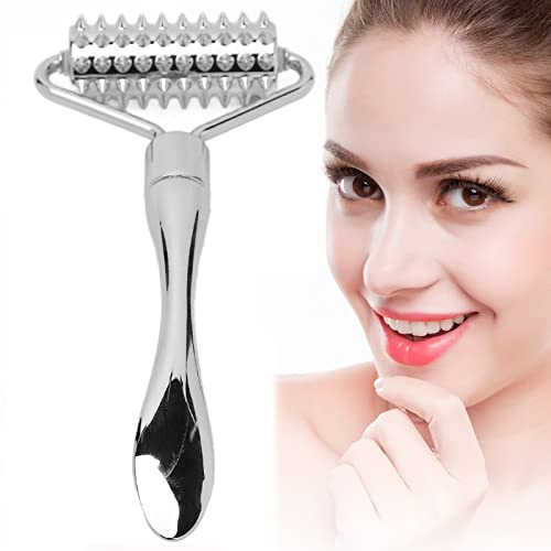 Massageroller aus Metall, Gesichtsmassage Roller für Finger, Hand & Nacken, Muskelentspannung Wohlbefinden, tragbar, für Zuhause,Reise