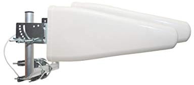 PremiumX LTE-Antenne Outdoor 3G 4G - 800-1800 - 2600 MHz - LTE MiMo Duo-Richtantenne 10m Kabel - Hotspot Mobilfunk Vodafone Telekom Modem Router WLAN Außenantenne bis 12 dBi inkl. U-Mastausleger