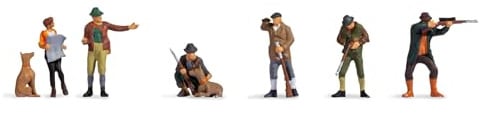 NOCH Jäger und Förster, Modellbaufiguren, Spurweite TT für realistische Waldszenen