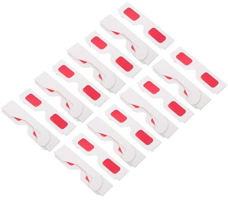 DEARMAMY Rote 3D Papier Partybrille 50 Stück für Kinder und Konzerte | Leichtes Papier, Ergonomische Form, Bunte Optik, Geeignet für Valentinstag und Heimkino