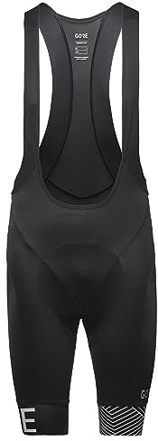 GORE WEAR Herren C5 Opti Trägerhose+ Kurze, Black/White, L EU