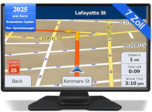Navi für wohnmobile,7 Zoll,LKW navigationsgeräte GPS Auto Echtzeit-Verkehr mit HD Display und Sprachsteuerung Europa-Karte für Langstrecke,navigationsgeräte für Auto Stadtfahrten und Reisen