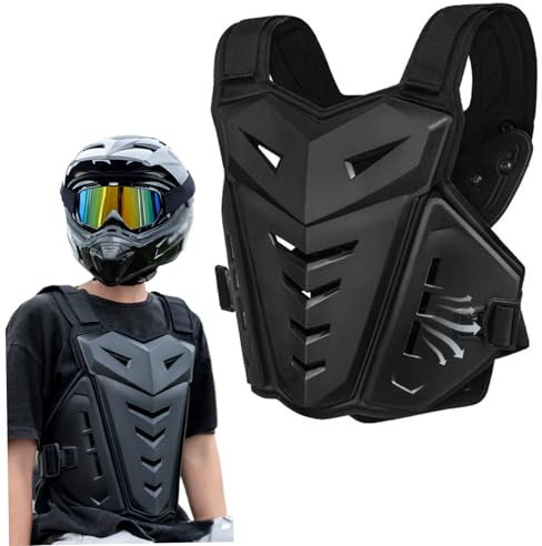 Motorradpanzerung, einstellbare Motorrad-Brustpanzerung, Stoßdämpfer-Brustschutz-Motocross-Ausrüstung für Männer Mountain Bike Racing Off-Road