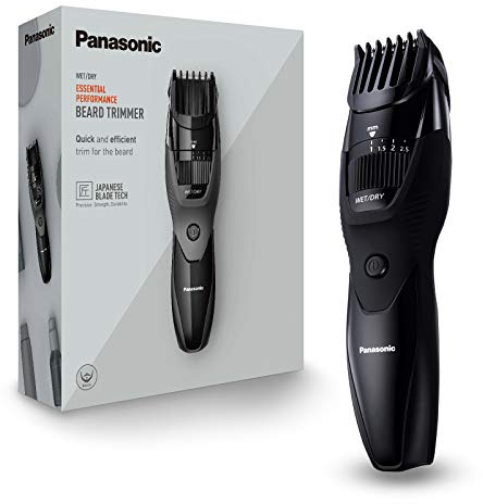 Panasonic ER-GB43 Bartschneider mit 20 Längeneinstellungen (0.5-10 mm), inklusiv Ladestation schwarz
