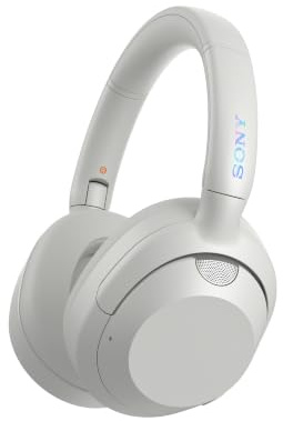 Sony ULT WEAR Kabellose Noise Cancelling Kopfhörer | Over-Ear, ULT Power Sound, Deep Bass, selber Prozessor wie WH1000XM5, klare Anrufe, 30Std. Akku, IOS & Android - Weiß
